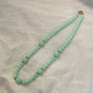Vintage Mint Green Acrylic Beaded Necklace